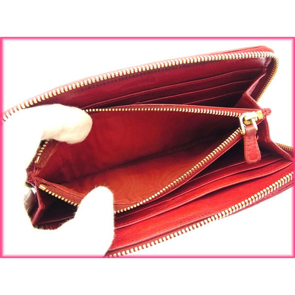 Miu Miu Long Wallet Matelasse Red Wallet - image 4